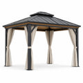 Pavillon en aluminium et acier avec rideaux en polyester 300x400cm