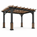 Pergola de jardin en aluminium et cèdre 300x400x250 cm