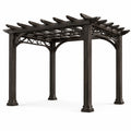 Pergola d'extérieur en bois composite marron 300x300x250 cm
