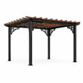 Pergola en aluminium et bois 3x3 m