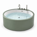 Baignoire îlot ronde en acrylique vert olive diamètre 150cm