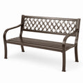 Banc de jardin en acier brun