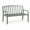 Banc d'extérieur en métal vert 120x50x80 cm