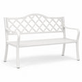 Banc de jardin en aluminium blanc