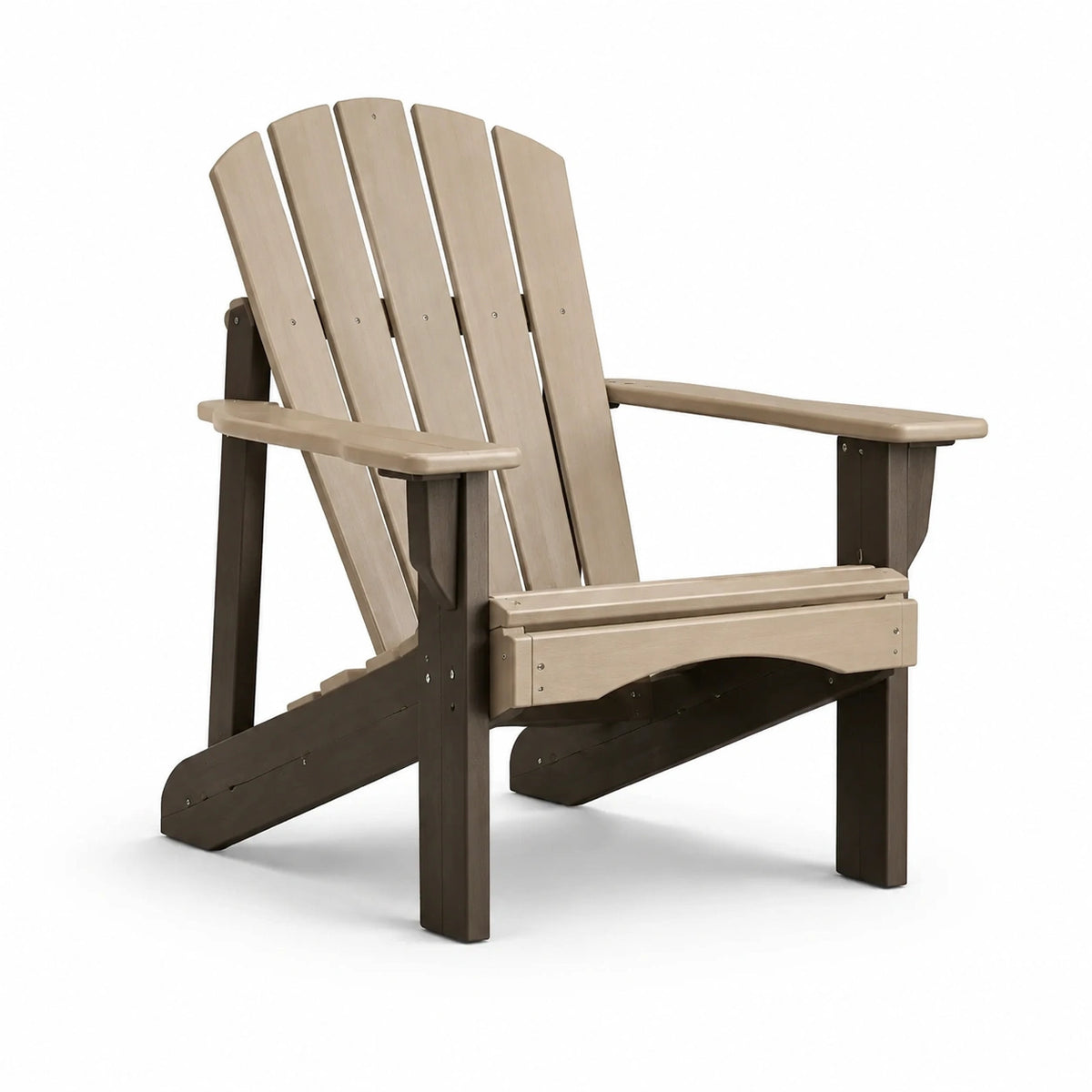 Chaise Adirondack en Plastique Recyclé Beige/Marron